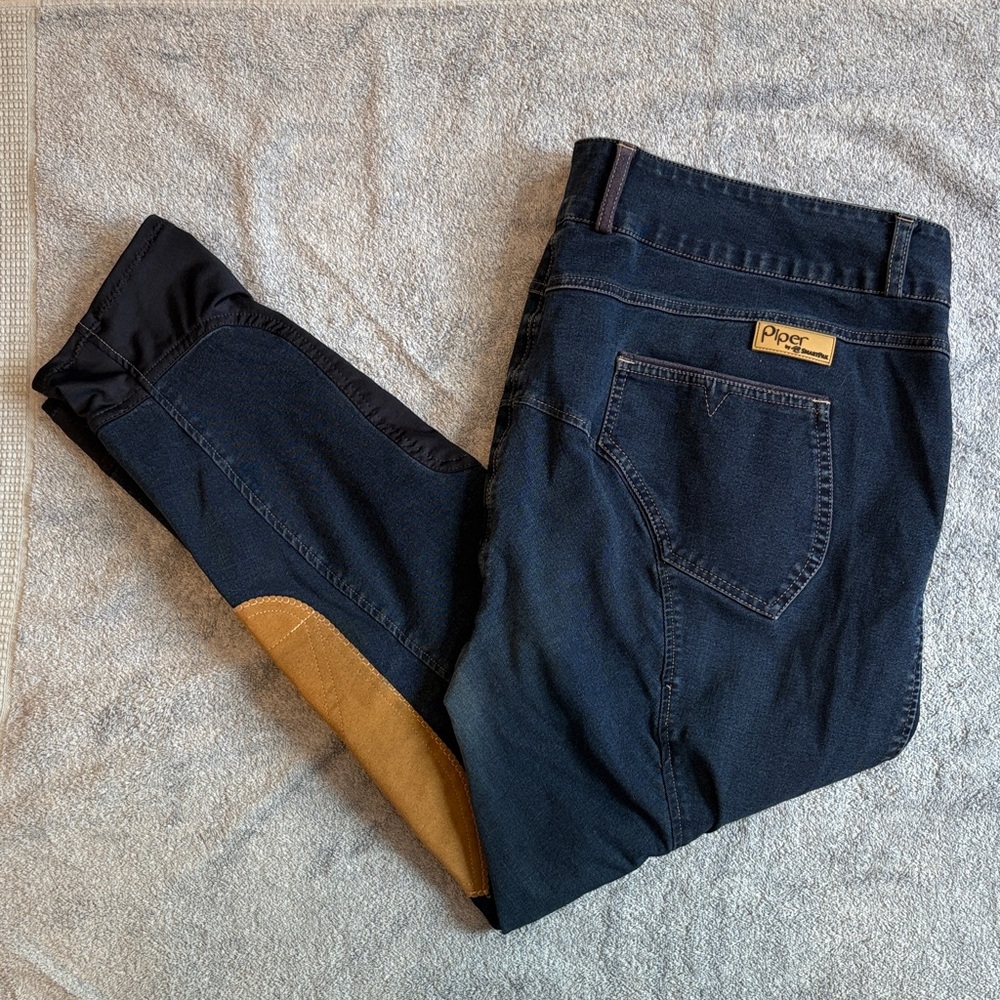 Piper Women's Jeans Breeches with suede knee patches